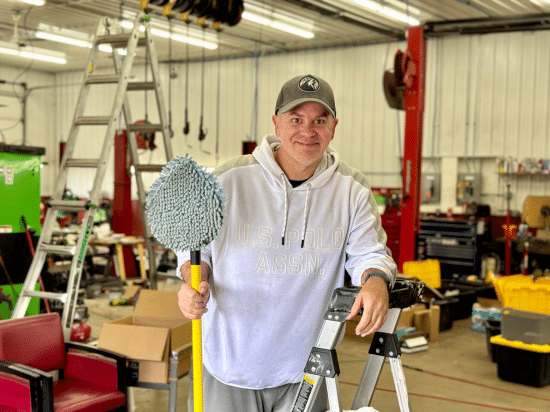 a man standing in a room