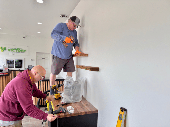 a man standing in a kitchen